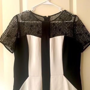 Black and White Contrast Dress